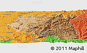 Satellite Panoramic Map of Maseru, political outside