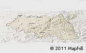 Shaded Relief Panoramic Map of Maseru, lighten