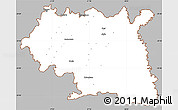 Gray Simple Map of Maseru, cropped outside