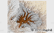 Physical 3D Map of Mokhotlong, lighten