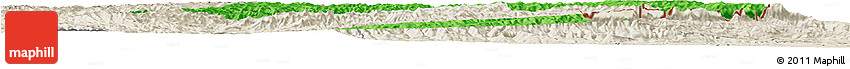 Political Horizon Map of Mokhotlong, shaded relief outside