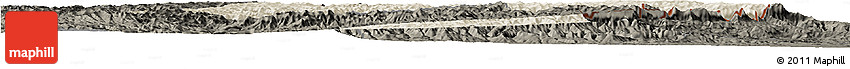 Shaded Relief Horizon Map of Mokhotlong, darken