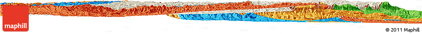 Shaded Relief Horizon Map of Mokhotlong, political outside