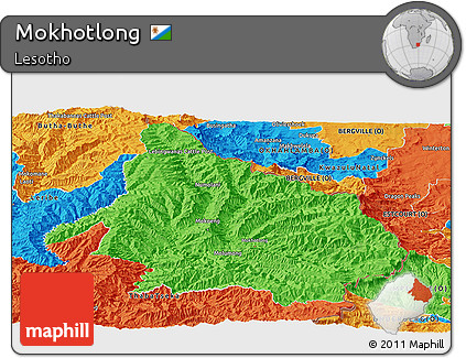 Political Panoramic Map of Mokhotlong