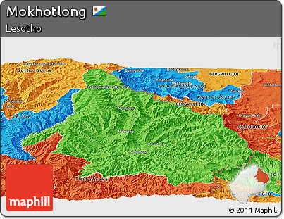 Political Panoramic Map of Mokhotlong