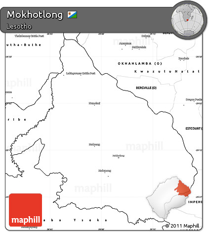 Blank Simple Map of Mokhotlong