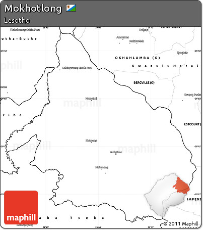 Blank Simple Map of Mokhotlong