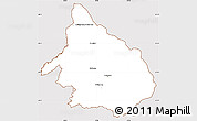 Classic Style Simple Map of Mokhotlong, cropped outside