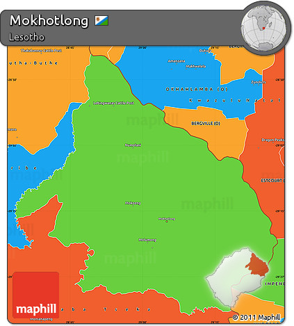 Political Simple Map of Mokhotlong