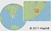 Savanna Style Location Map of Quacha'S Nek