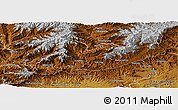 Physical Panoramic Map of Quacha'S Nek