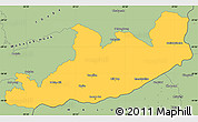 Savanna Style Simple Map of Quacha'S Nek