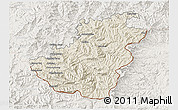 Shaded Relief 3D Map of Quthing, lighten