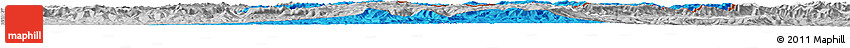 Political Horizon Map of Quthing, lighten, desaturated