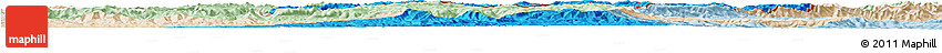 Political Horizon Map of Quthing, lighten