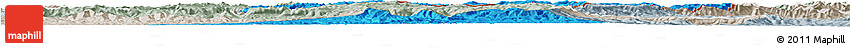 Political Horizon Map of Quthing, lighten, semi-desaturated
