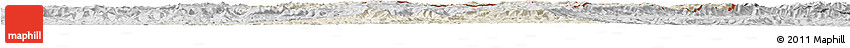 Shaded Relief Horizon Map of Quthing, desaturated