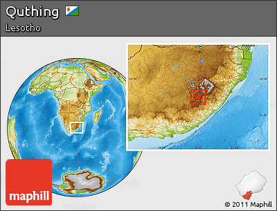 Physical Location Map of Quthing
