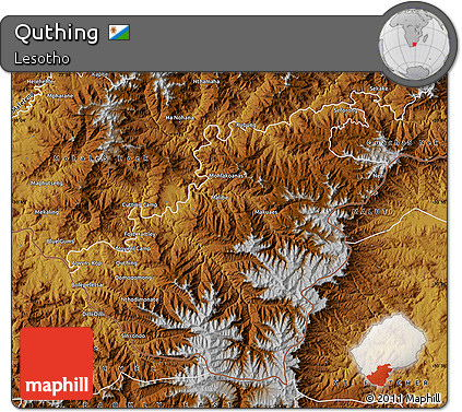 Physical Map of Quthing