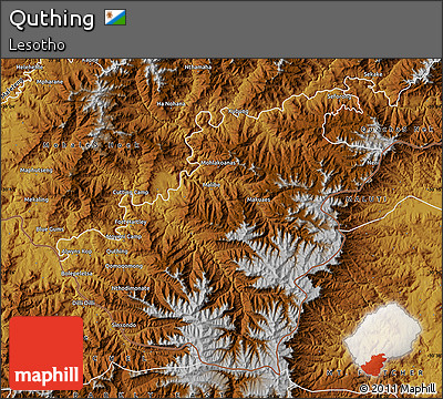 Physical Map of Quthing