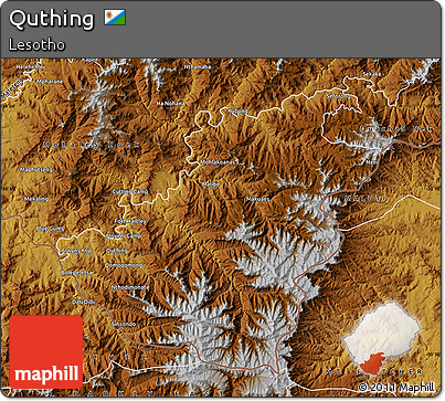 Physical Map of Quthing