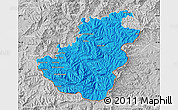 Political Map of Quthing, lighten, desaturated