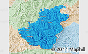 Political Map of Quthing, lighten