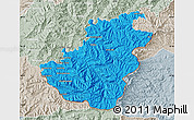Political Map of Quthing, lighten, semi-desaturated