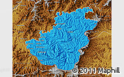 Political Map of Quthing, physical outside
