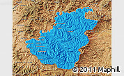Political Map of Quthing, satellite outside