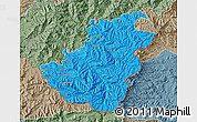 Political Map of Quthing, semi-desaturated