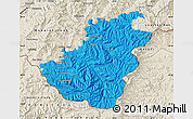 Political Map of Quthing, shaded relief outside