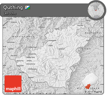 Silver Style Map of Quthing