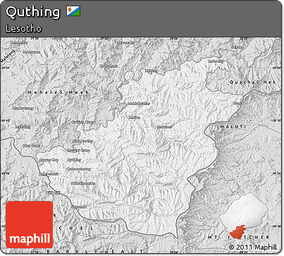 Silver Style Map of Quthing