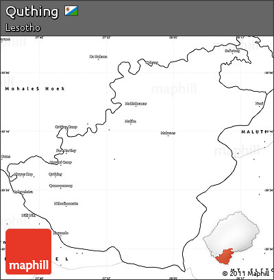Blank Simple Map of Quthing