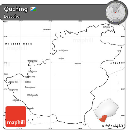 Blank Simple Map of Quthing