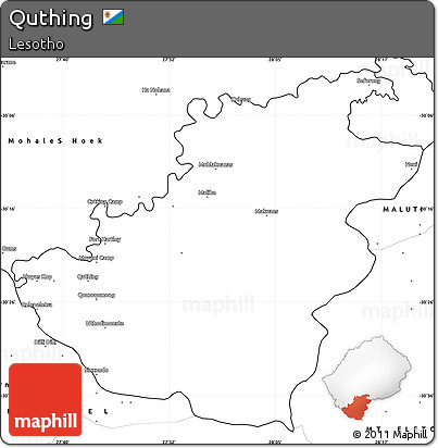 Blank Simple Map of Quthing