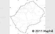 Blank Simple Map of Lesotho, cropped outside, no labels