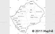 Blank Simple Map of Lesotho, cropped outside