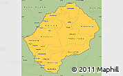 Savanna Style Simple Map of Lesotho