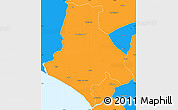 Political Simple Map of Klay