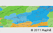 Political Shades Panoramic Map of Bong