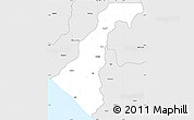 Silver Style Simple Map of No. 4