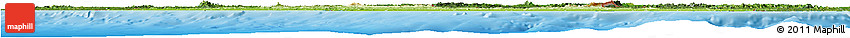 Physical Horizon Map of Liberia, satellite outside, shaded relief sea