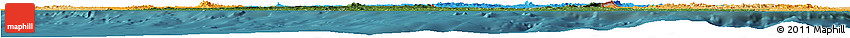 Satellite Horizon Map of Liberia, political shades outside, satellite sea