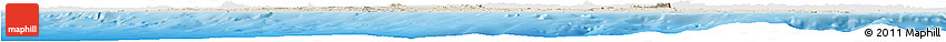 Shaded Relief Horizon Map of Liberia, single color outside