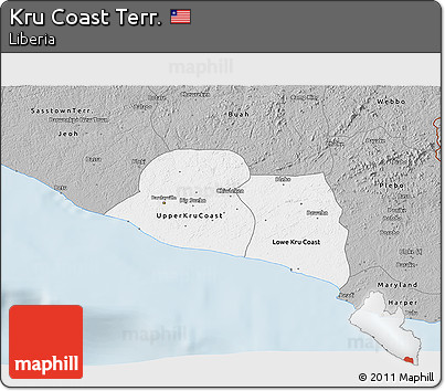 Gray 3D Map of Kru Coast Terr.