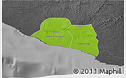 Physical 3D Map of Kru Coast Terr., darken, desaturated