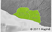 Physical 3D Map of Kru Coast Terr., desaturated