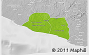 Physical 3D Map of Kru Coast Terr., lighten, desaturated